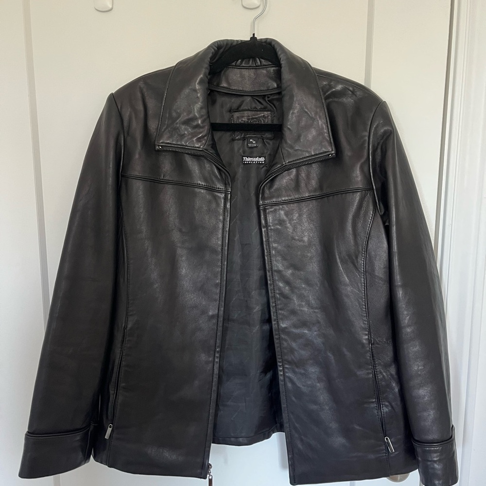 Denver Hayes Black Leather Jacket Classic Design